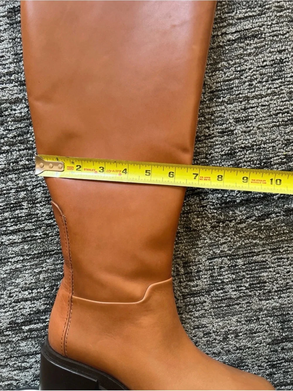 Franco Sarto Cognac Brown Over-the-Knee Leather Boots